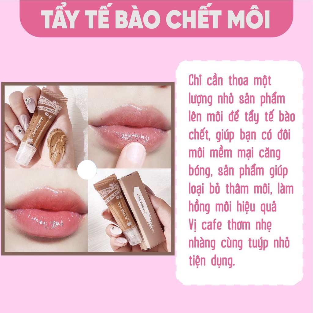 TẨY DA CHẾT, TẨY TẾ BÀO CHẾT MÔI GIÚP MÔI ẨM MỊN GIẢM TÌNH TRẠNG KHÔ MÔI NỨT NẺ SamBeauty