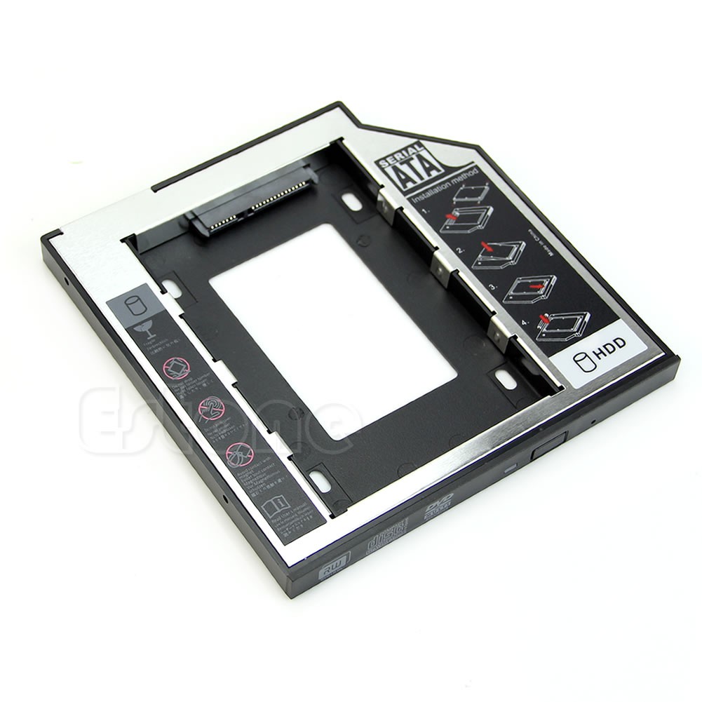 Khay gắn ổ cứng 9.5mm SATA 2nd HDD SSD cho CD DVD-ROM