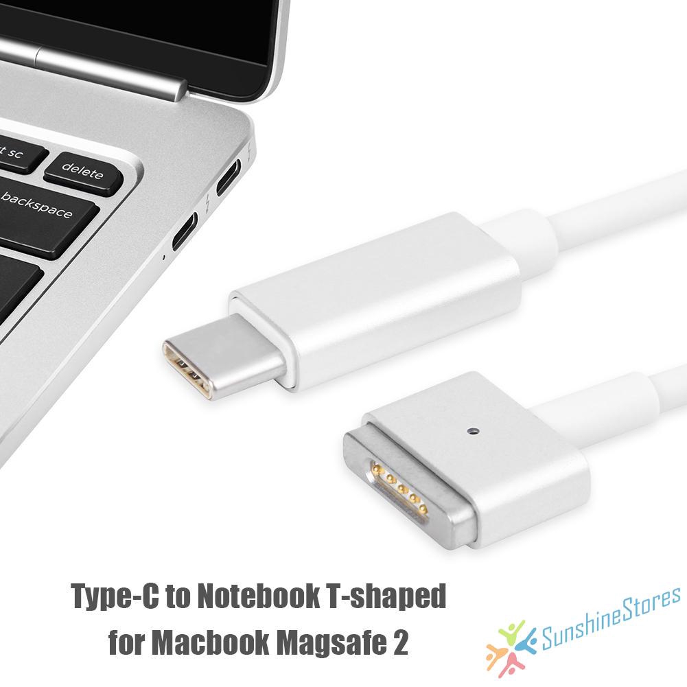 Dây cáp sạc USB loại C sang đầu 5 chân hình chữ T có từ tính dành cho Magsafe 2