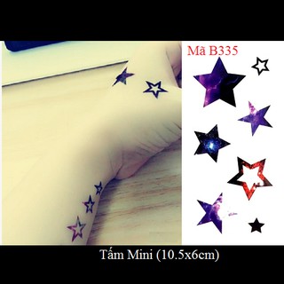 Xăm dán tattoo ngôi sao B335