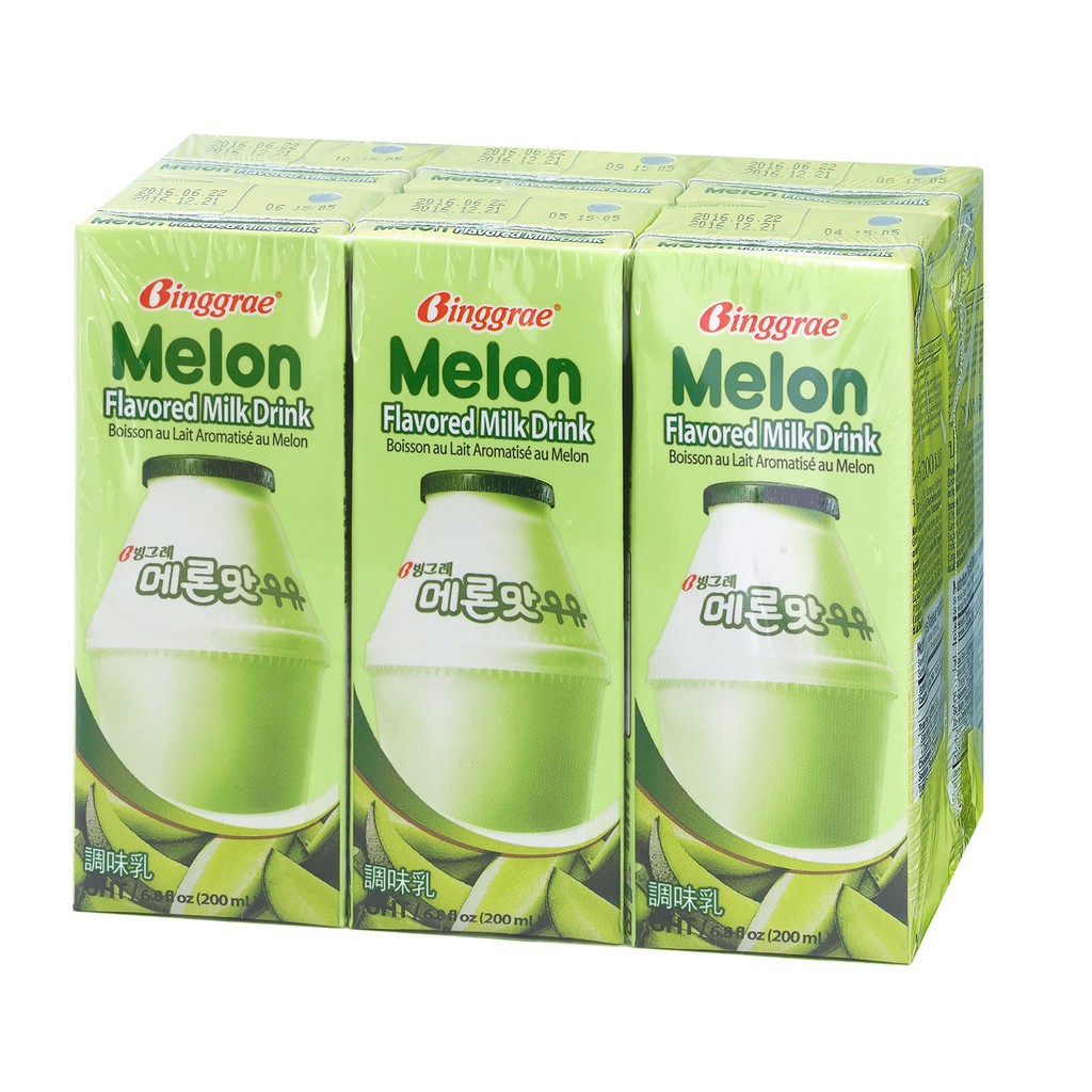 Sữa Dưa Lưới Melon Milk Binggrae Hàn Quốc - Lốc 6 Hộp