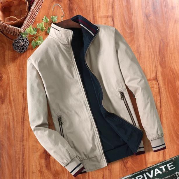 Áo gió kaki nam 2 mặt hàng quảng châu sz M _4XL -Re111