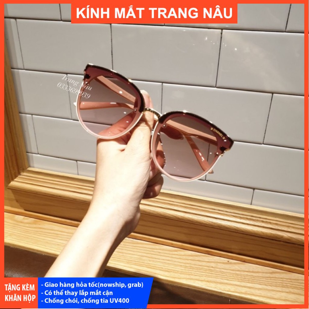 Kính dâm thời trang chống tia uv - kính đi biển, kính đi du lịch thời trang - Kính mát mắt mèo chống uv400 mã 8920