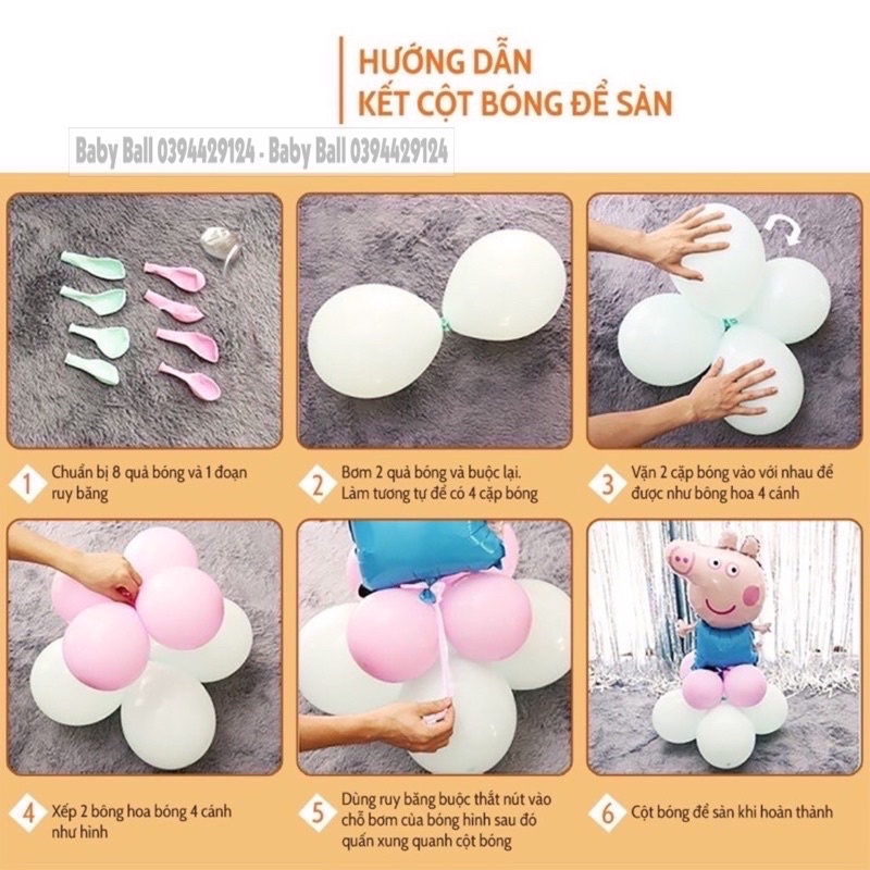 [Tặng Bơm Keo]Sét Bóng Trang Trí Phong Cách Hàn Quốc