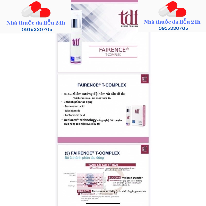 Kem TDF chống nám Fairence T Complex 30g - Nhà Thuốc Da Liễu 24h