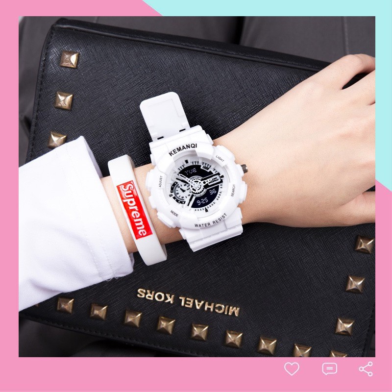 Đồng hồ nam nữ điện tử Fruitcat đeo tay dây cao cu bền đẹp thời trang DH108