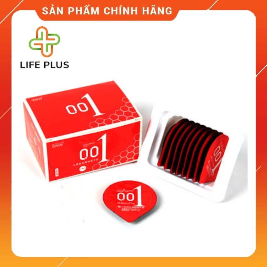 Bao Cao Su Siêu Mỏng OLO Đỏ LP01 Tăng Thời Gian QH Nhiều Gel Bôi Trơn Hộp 10 bcs - Tặng Bao Cao Su LP01-Life Plus Store