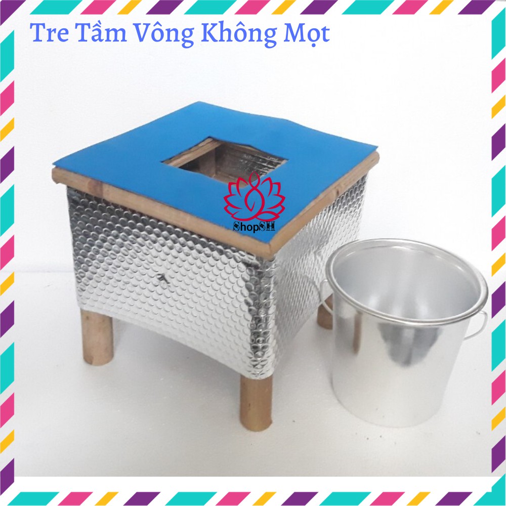Ghế Xông Cửa Mình Bằng Tre Bọc Cách Nhiệt - Tặng Đệm Ghế