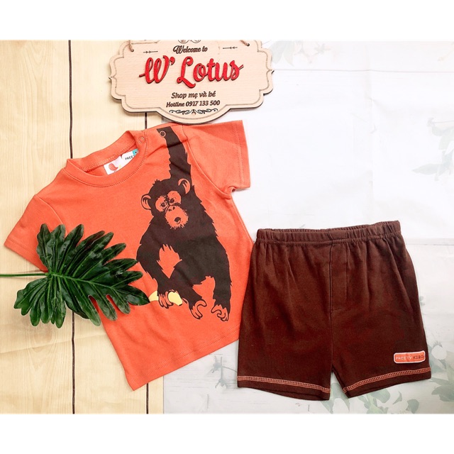 Set bộ Kibo con khỉ cho bé trai size 12-18m