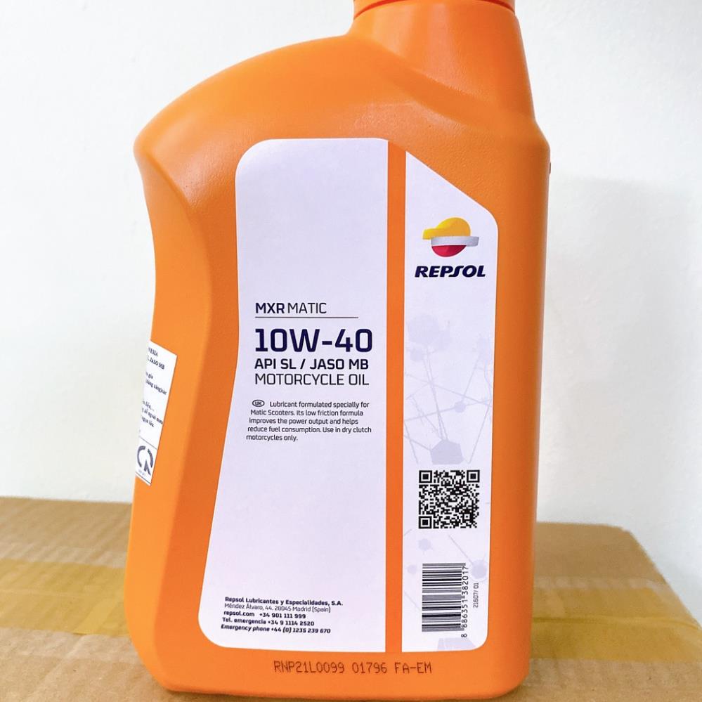 COMBO Nhớt Xe Tay Ga Repsol Matic 10W40 Và Nhớt Lap Hộp Số Repsol 120ml