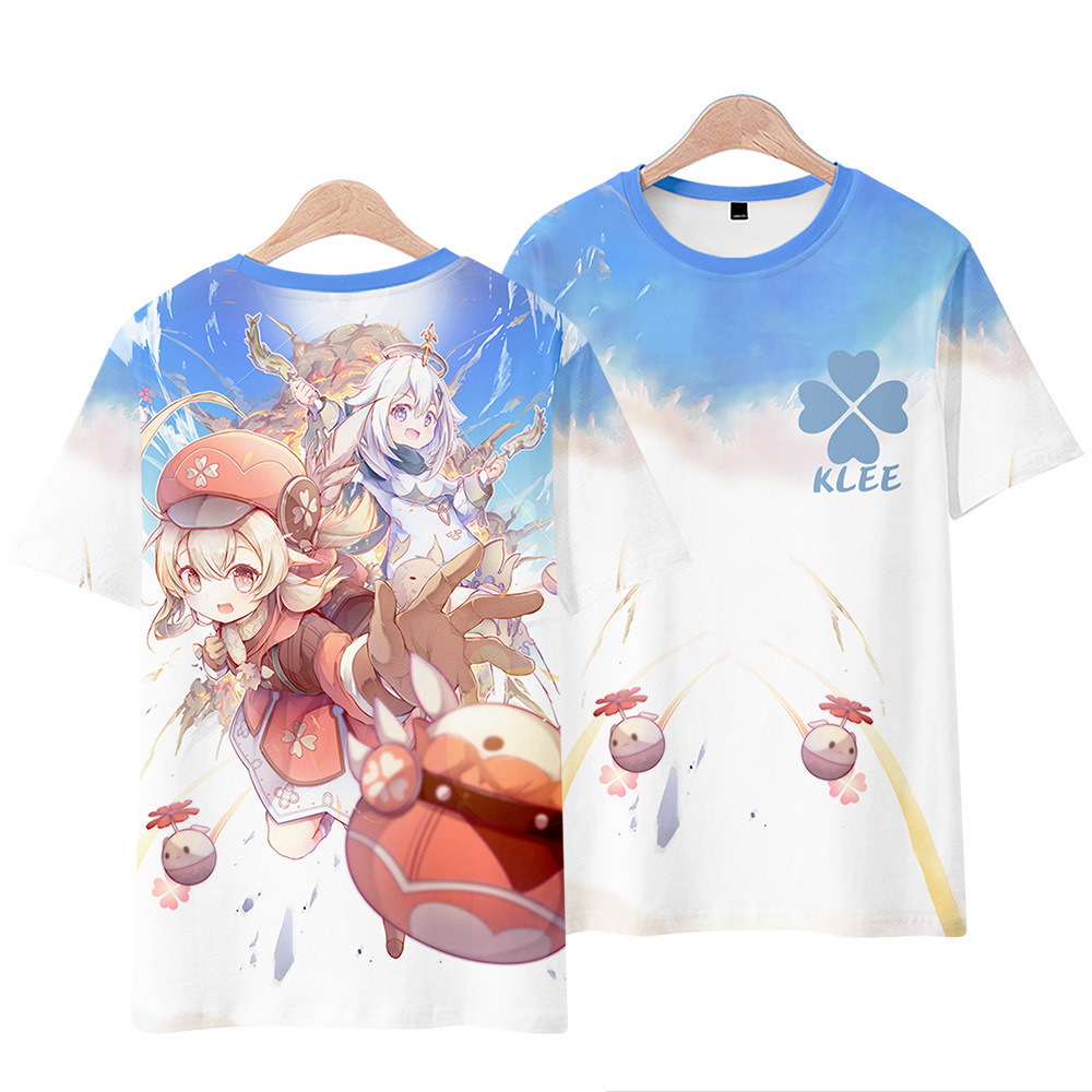 Áo Thun In Hoạ Tiết Genshin Impact Trẻ Trung Cá Tính Dành Cho Nam Và Nữ