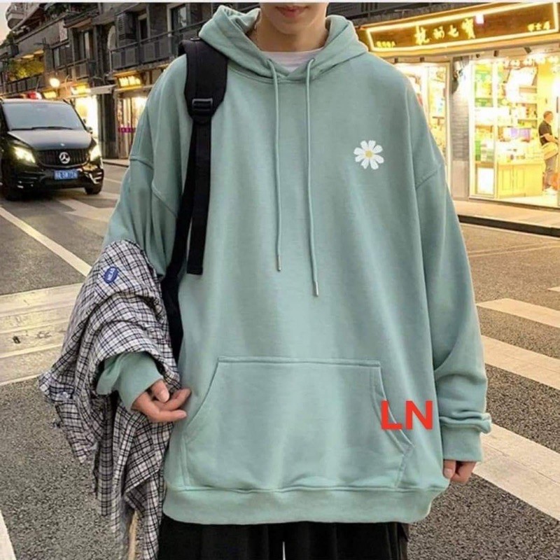 Áo hoodie lô gô hoa cúc nhị vàng LN12