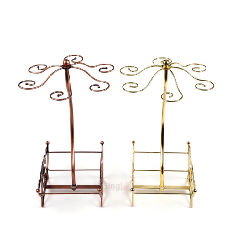 Giá treo ly rượu vang 6 ly kèm kệ vang phong cách Châu Âu Kệ ly vang decor phòng khách