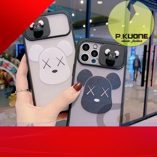 [ hot sale ] Ốp Điện Thoại Có Nắp Trượt Bảo Vệ Camera In Hình Gấu Dành Cho Iphone 7 7p 8 8p X Xr Xs Max 11 Pro Max Max 1