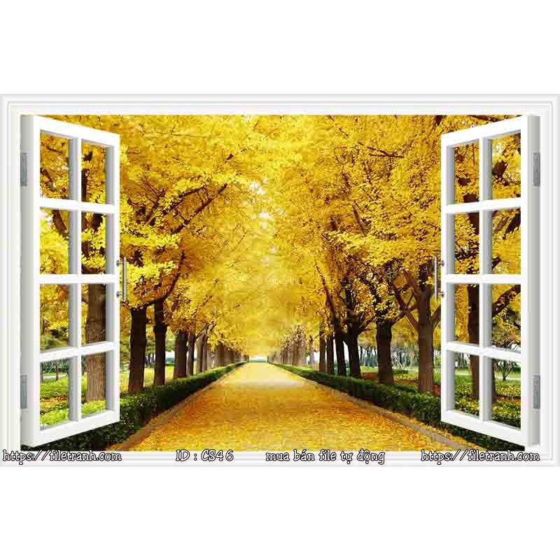 TRANH DÁN TƯỜNG 3D PHONG CẢNH THIÊN NHIÊN ĐẸP - TRANH CỬA SỔ NHÌN RA PHONG CẢNH DÁN TƯỜNG