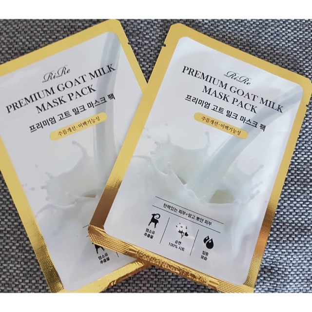 Mặt Nạ Giấy dưỡng trắng da RiRe sữa dê Premium Goat Milk Mask Pack | BigBuy360 - bigbuy360.vn