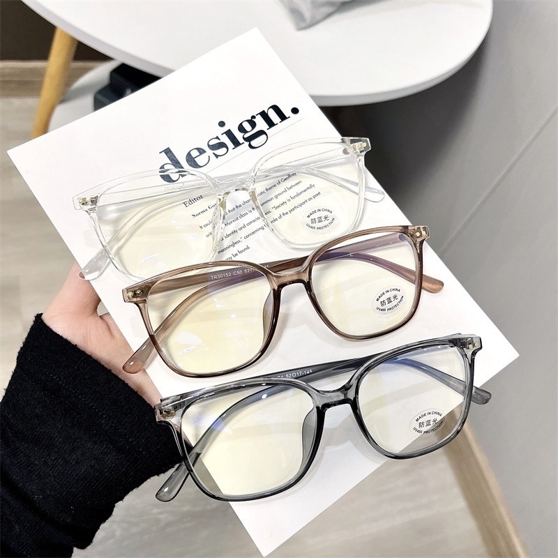 Mắt Kính TR90 Gọng Vuông Chống Ánh Sáng Xanh Siêu Nhẹ Có Thể Thay Thế Cho Nam Và Nữ