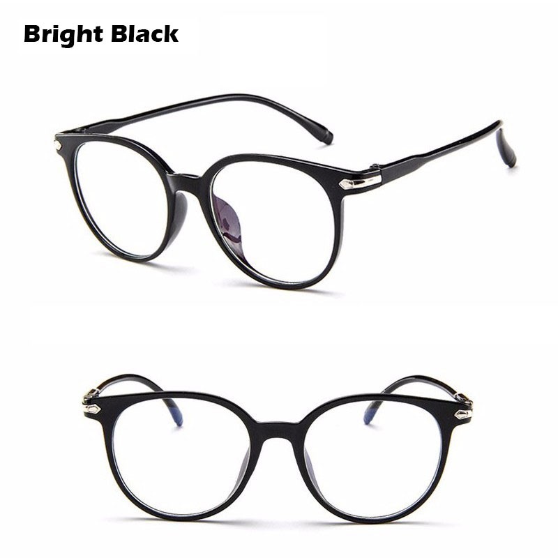 EyeWear Glasses Round Frame UV400 Female Pectacles Transparent 1Pcs