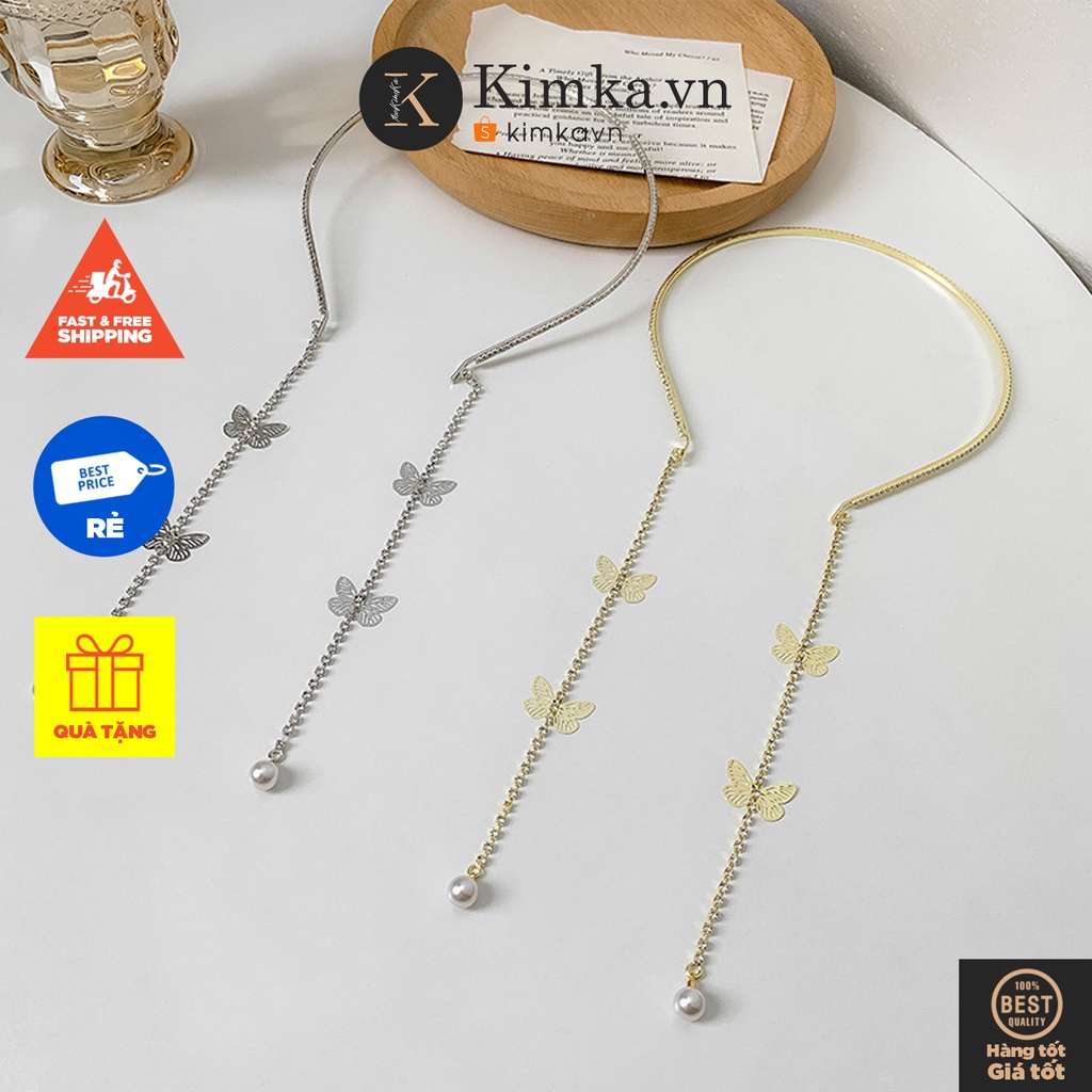 (0266) Bờm Tóc Kim Cương Đính Chuỗi Hạt Long Lanh Tiểu Thư