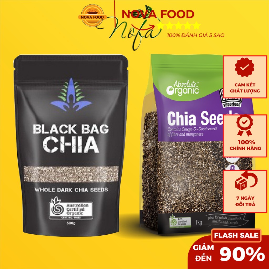 Hạt Chia Úc Nhập khẩu Chính Hãng Absolute Organic Hữu Cơ NOVA