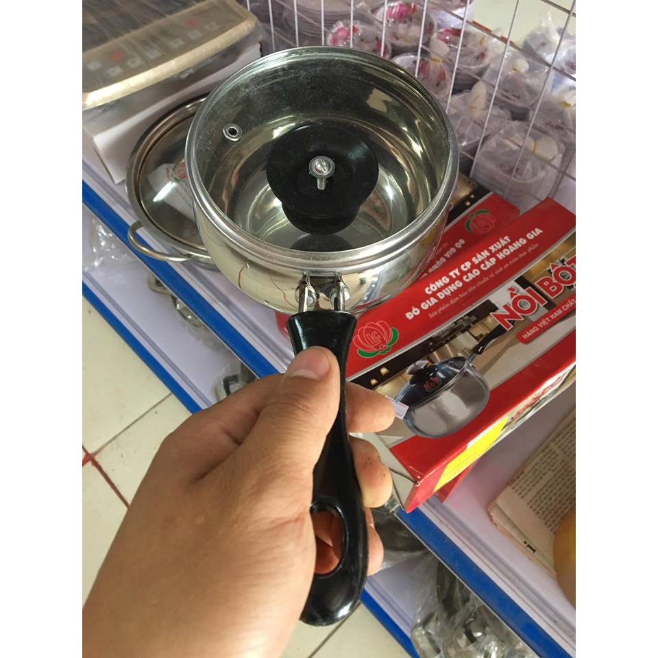 Nồi bột inox hàng Việt Nam cao cấp Hoàng Gia 12cm 1 đáy