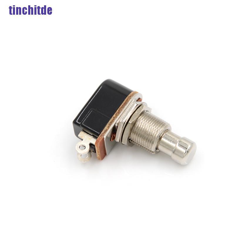 [Tinchitde] New Electric Guitar Switch Momentary Push Button Foot Switch Spst [Tin]