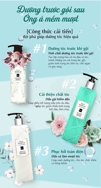 Dầu gội kiềm dầu 24h Parco - chiết xuất từ củ nghệ, dành cho tóc dễ bị bết. Giúp điều tiết và loại bỏ bớt dầu thừa | BigBuy360 - bigbuy360.vn