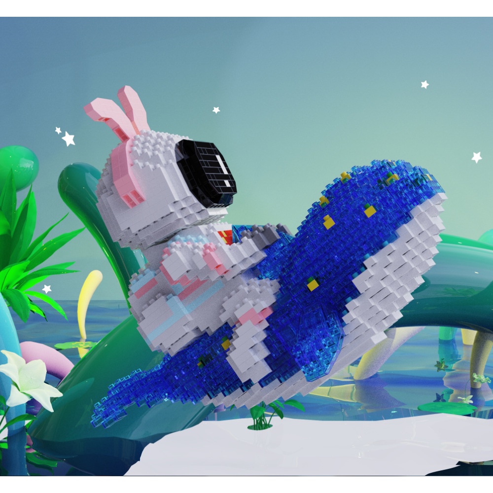 Đồ Chơi Phi Hành Gia Cá Voi Phát Sáng Trong Không Gian 6045