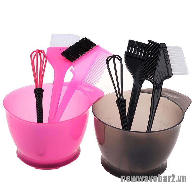 (Hàng Mới Về) Bộ 5 Dụng Cụ Nhuộm Tóc Bao Gồm Bát + Lược + Lược Nhuộm Tóc