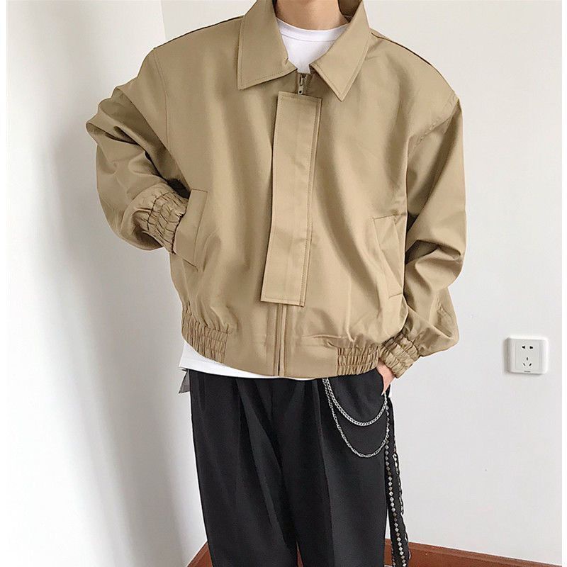 Áo Khoác Bomber Dáng Ngắn Thời Trang Xuân Thu Phong Cách Hàn Quốc Cho Nam Giới