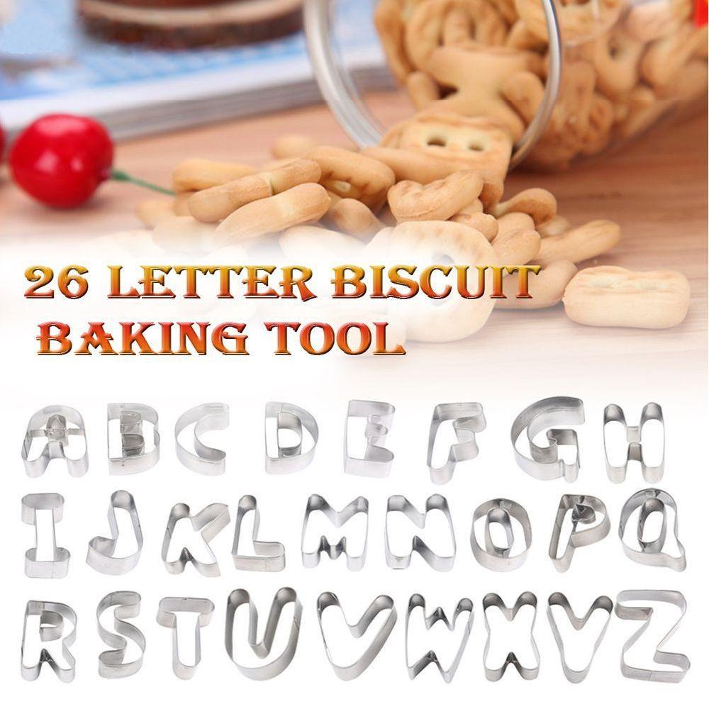 LET Set 26 / 9 Khuôn Cắt Bánh Quy Hình Con Số Bằng Thép Không Gỉ