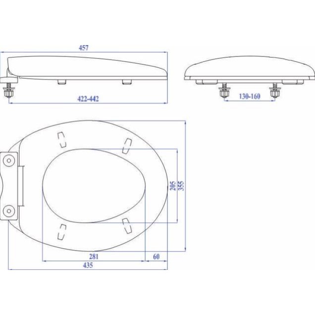 Nắp bồn cầu HA-05 Rơi êm