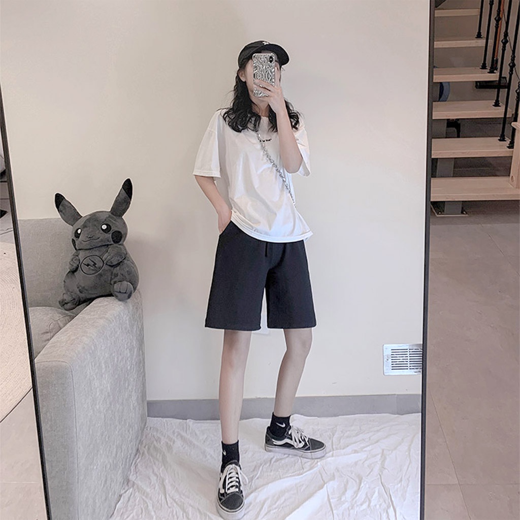 Quần SHORT THUN TRƠN BASIC Unisex Nam Nữ (Kèm ảnh thật + Video) - Quần sooc đùi nam nữ Leevin Store