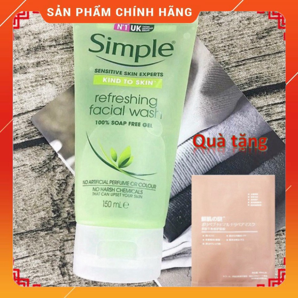 Sữa rửa mặt simple - 150ml Bill 4 date 2023 mới nhất -mizz