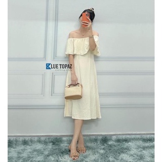 Đầm trễ vai đi biển