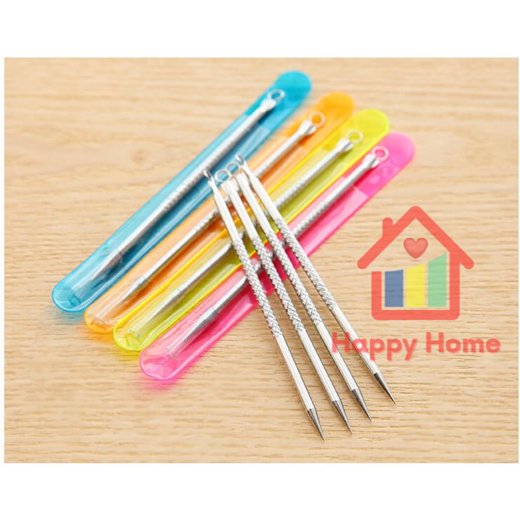 Cây nặn mụn trứng cá 2 đầu, que nặn mụn inox tiện lợi Happy Home