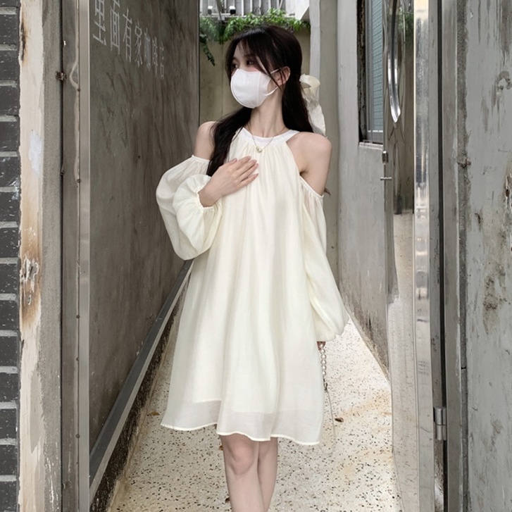 Đầm Thiết Kế Mới Dáng Rộng Hở Vai Cao Cấp Thời Trang Dành Cho Mùa Hè Thu [Khuyến mãi sản phẩm mới nhận phiếu mua hàng không ngưỡng 10K]