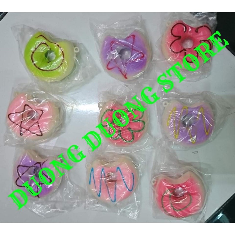 ĐỒ CHƠI SQUISHY BÁNH DONUT NHỎ MINI CẮN VỠ