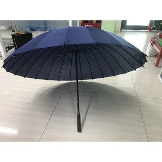 [Ô, dù cán da] cỡ lớn bất chấp thời tiết với 24 nan chống lật, vải chống thấm, chống tia UV và tay cầm cán da  cao cấp