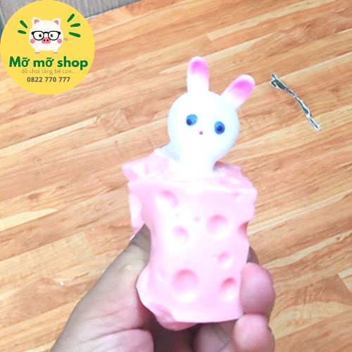 Đồ chơi bóp tay xả stress hình cục phô mai và em chuột giảm căng thẳng mà siêu đáng yêu
