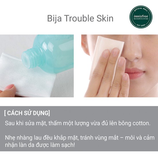 [Mã FMCGMALL -8% đơn 250K] Nước cân bằng dành cho da mụn Innisfree Bija Trouble Skin 200ml | WebRaoVat - webraovat.net.vn