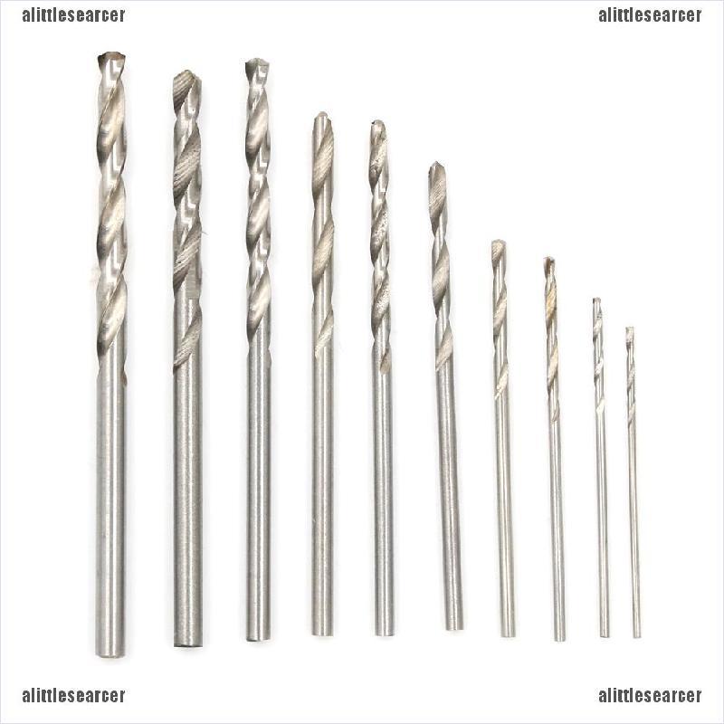 Set 10 Mũi Khoan Thép Titan Tốc Độ Cao 0.8-3mm