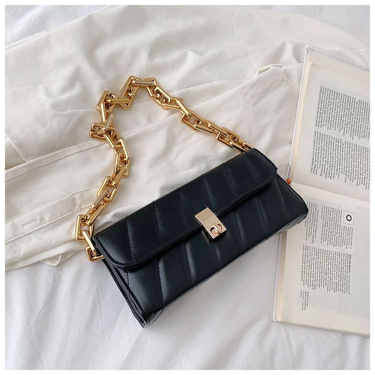 Túi Đeo Vai Kết Cấu Một Bên Vai Phối Dây Xích Đa Năng