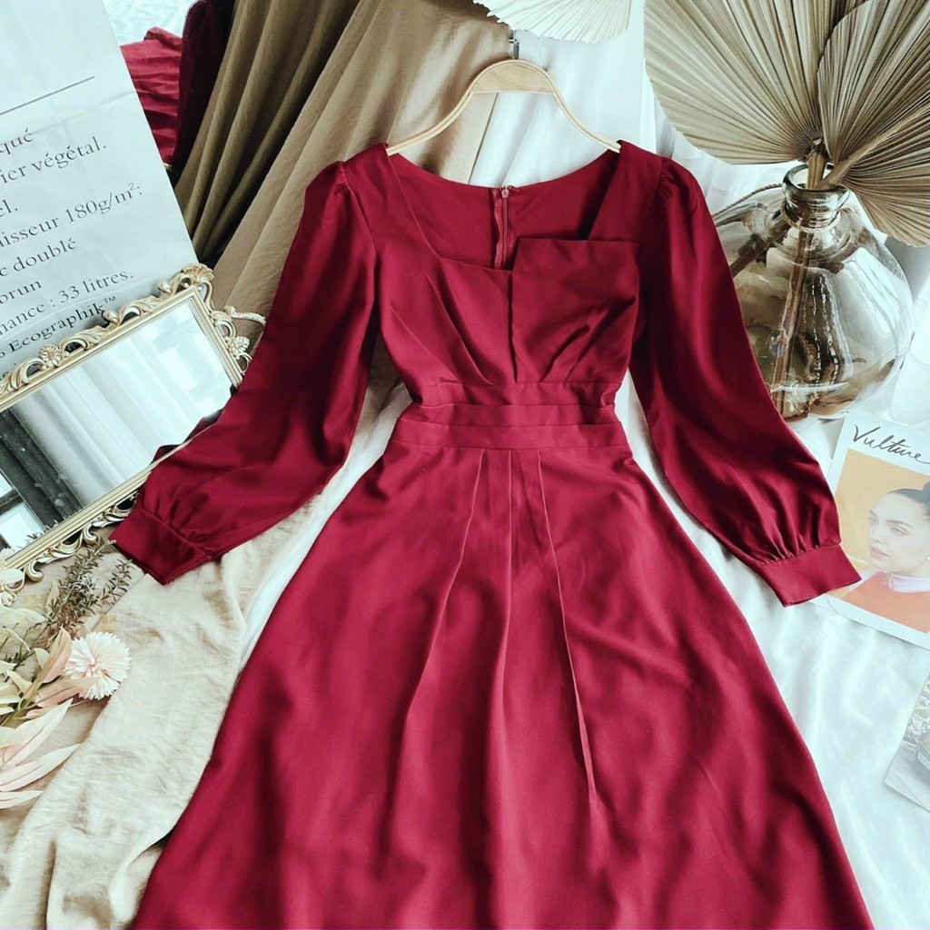 Đầm dài maxi xếp ly kiểu bo eo👗👗 sang chảnh👗👗 vải cao cấp cực dày dặn👗👗mặc lên dáng chuẩn