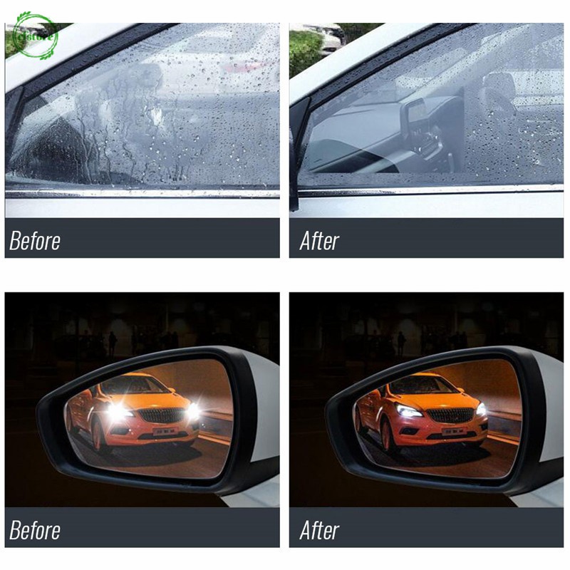 Bộ 2 miếng dán cửa xe/gương chiếu hậu bảo vệ chống nước mưa