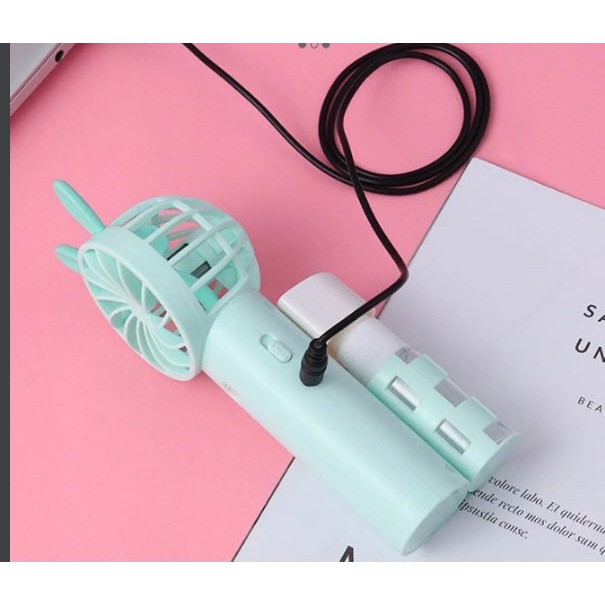 QUẠT CẦM TAY CÓ PHUN SƯƠNG 2 IN1  TÍCH ĐIỆN (TG0405) | BigBuy360 - bigbuy360.vn
