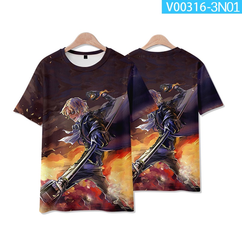 Áo Thun Ngắn Tay In Hình Nhân Vật Anime One Piece Cá Tính Cho Nam