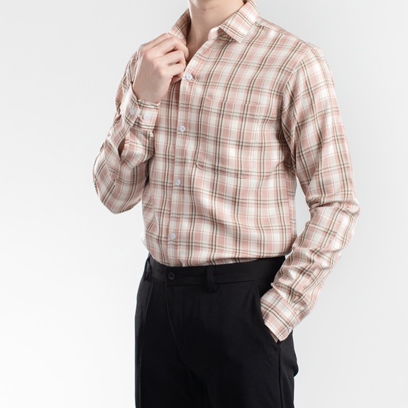 Áo sơ mi caro dài tay nam LADOS-8065 - Chất vải cotton không nhăn, form đẹp