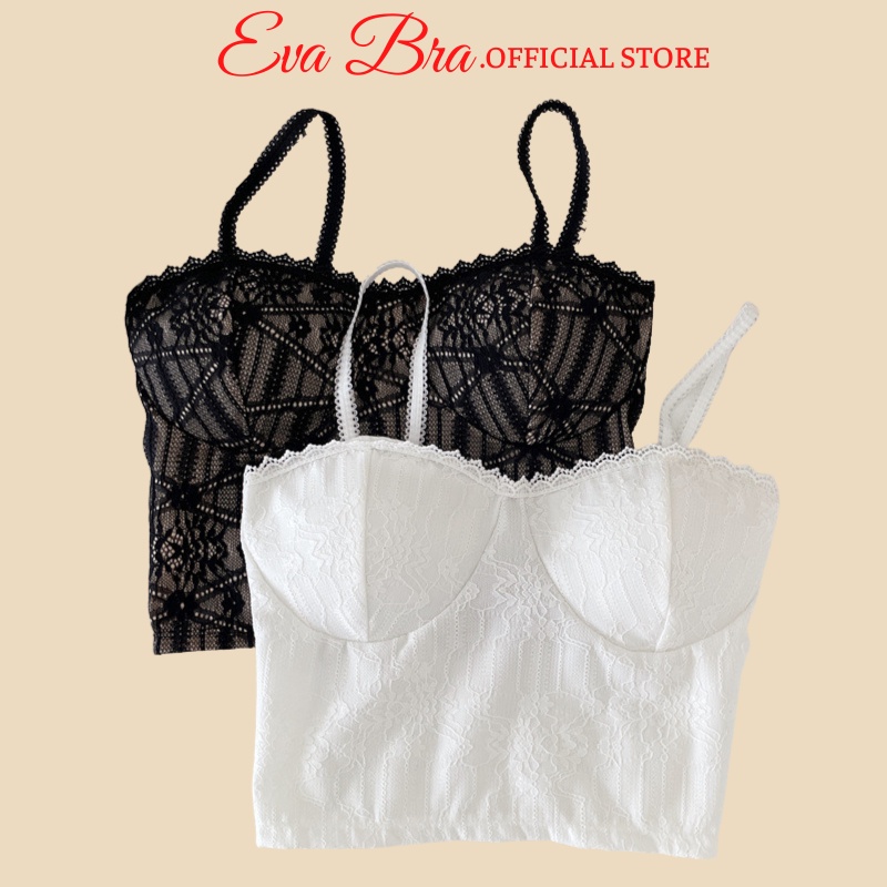 Áo bra ren Eva Bra sexy nữ 2 dây đẹp Crotop siêu hót mút mỏng chun lưng mặc thoải mái GB7692