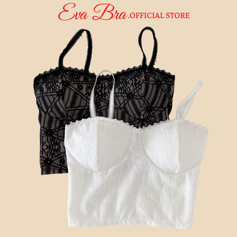 Áo bra ren Eva Bra sexy nữ 2 dây đẹp Crotop siêu hót mút mỏng chun lưng mặc thoải mái - 7692